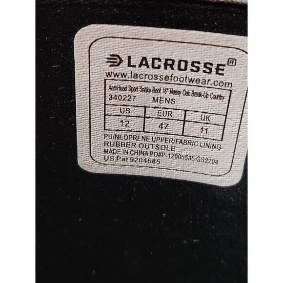 LaCrosse Aerohead Sport Snake Boots 16\